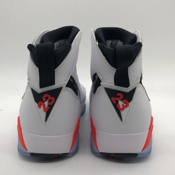 New Nike Air Jordan VII 7 Retro White Infrared Crimson Red Black CU9307-160 NWOB - Picture 5 of 5